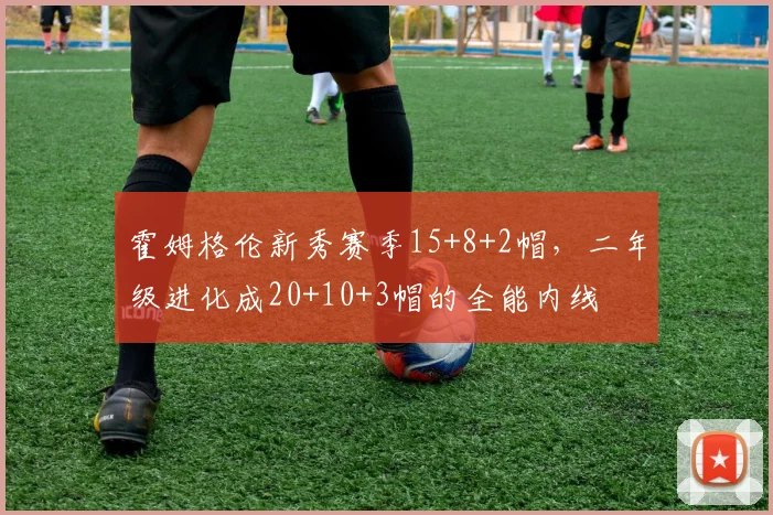 霍姆格伦新秀赛季15+8+2帽，二年级进化成20+10+3帽的全能内线